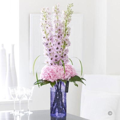Luxury Hydrangea and Delphinium Vase