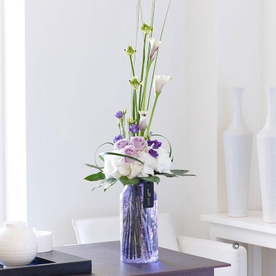 Luxury Lilac Rose, Calla Lily and Lisianthus Vase