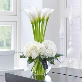 Luxury Calla Lily and Hydrangea Vase